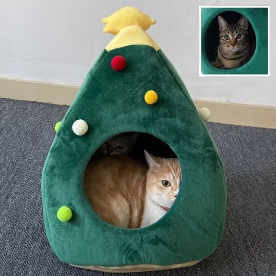 lit pour chat|Christmas tree cat bed™ - Le - chat - malin.com