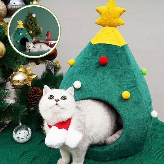 lit pour chat|Christmas tree cat bed™ - Le - chat - malin.com